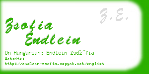 zsofia endlein business card